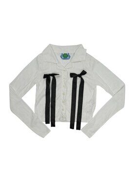 Omighty Bow Cardigan in White